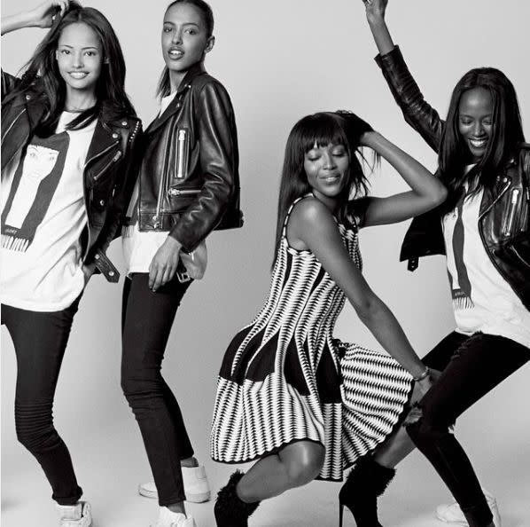 Dans le Vogue (britannique) avec les mannequins Malaika Firth, Alewya Demmisse et Riley Montana dont elle est la mentor