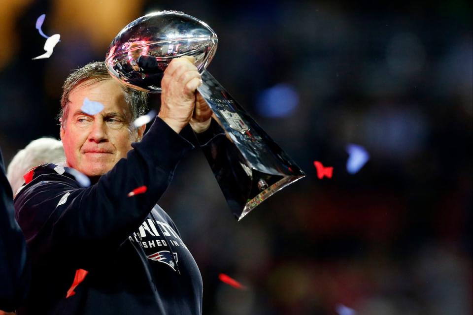 Bill Belichick guided the Patriots to six Super Bowl triumphs (Getty Images)