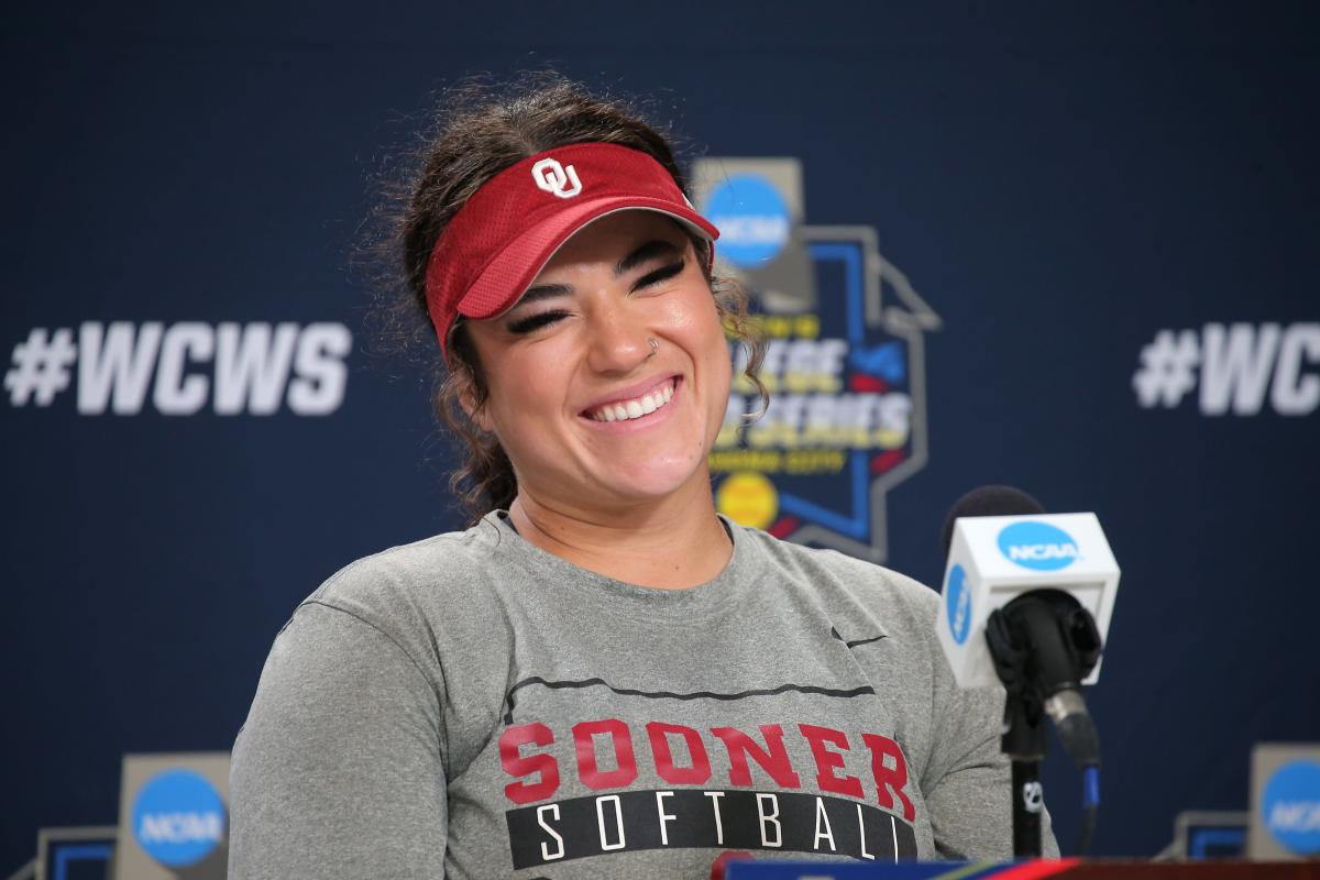 Photos: WCWS 'Patch Lady' from Yukon helps NCAA softball teams