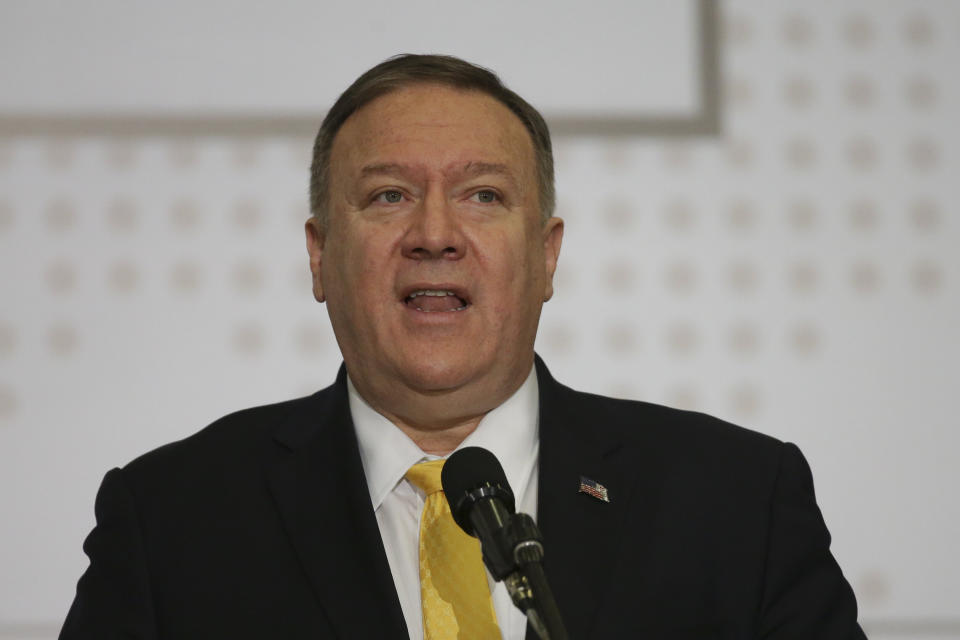 Secretary of State Mike Pompeo went on a foul-mouthed tirade against an NPR reporter whom he accused of being a liar and being unable to locate Ukraine on a map, according to a report that he has not denied. (Photo: ASSOCIATED PRESS)