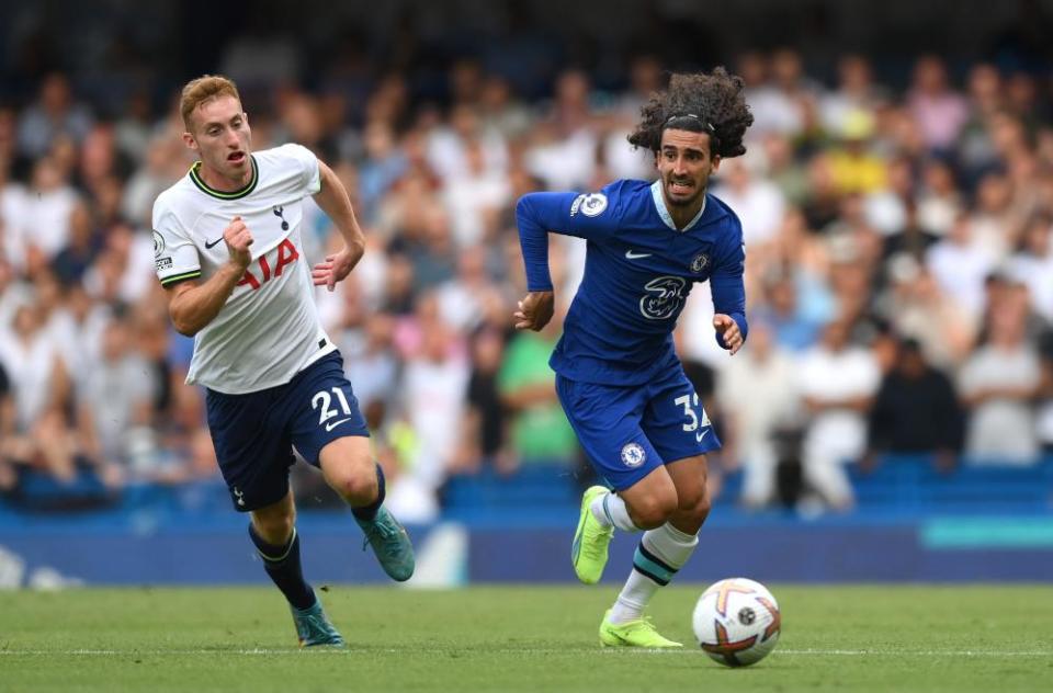 Cucurella takes on Spurs.