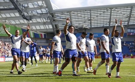 Rugby Union - Samoa v United States of America - IRB Rugby World Cup 2015 Pool B - Brighton Community Stadium, Brighton, England - 20/9/15 Action Images via Reuters / Peter Cziborra