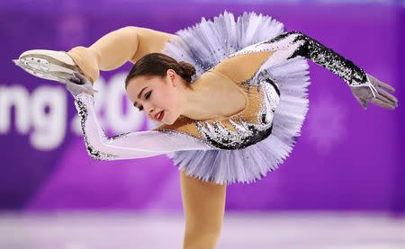 Figure Skating - Pyeongchang 2018 Winter Olympics - Ladies Single Skating Short Program - Gangneung, South Korea - February 21, 2018 - Alina Zagitova, an Olympic Athlete from Russia, performs. REUTERS/Lucy Nicholson