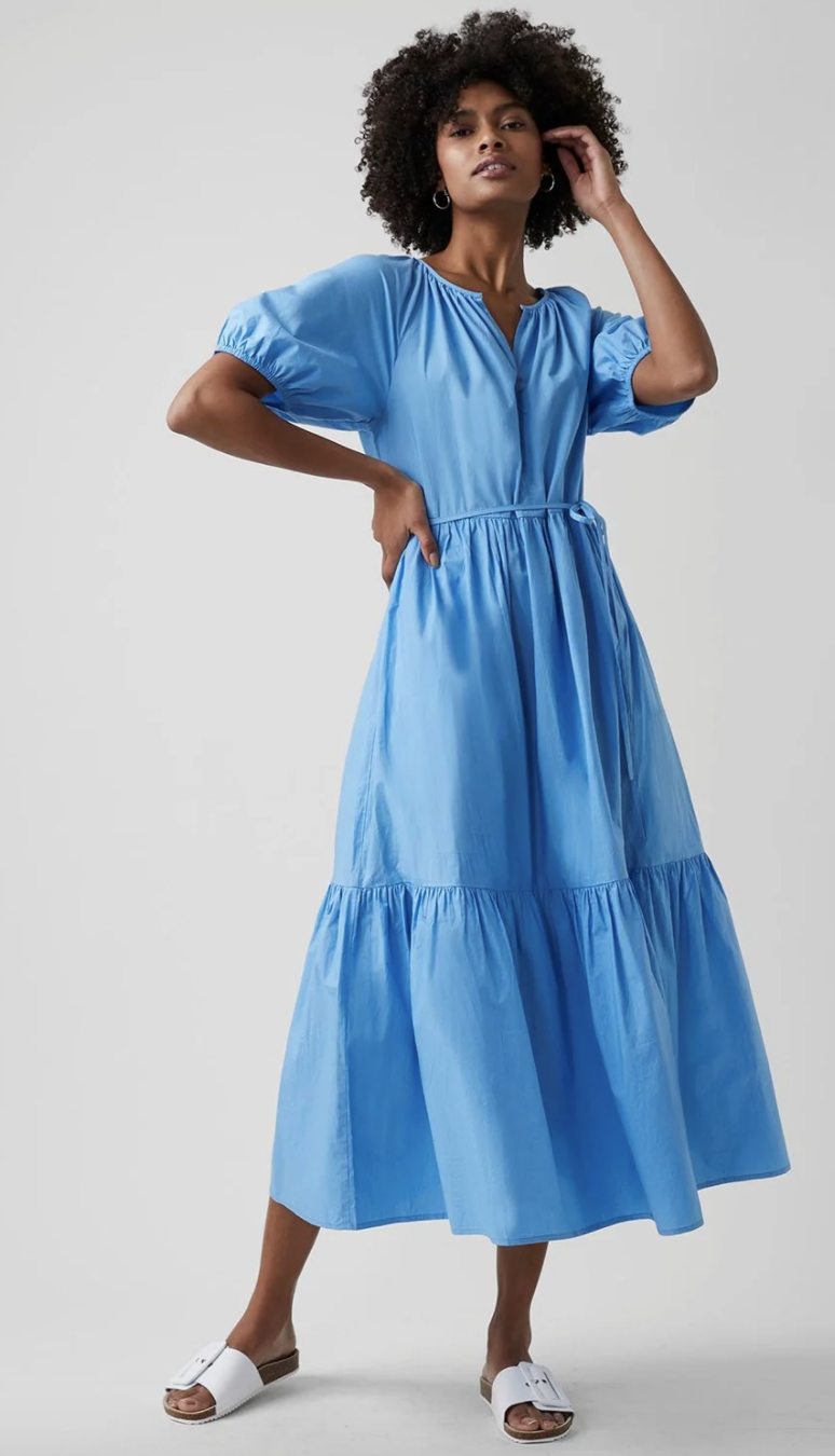 Crisp Cotton Tiered Dress (Great Plains)