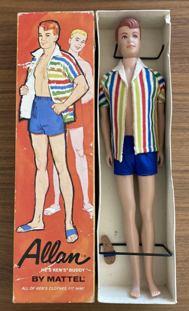 Vintage Barbie ALLAN DOLL with Box & Wrist Tag & Outfit