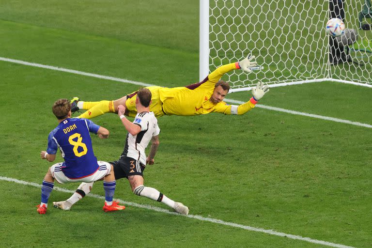 Ritsu Doan convierte el gol del empate de Japón ante Alemania