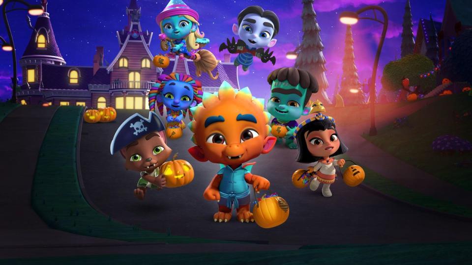 <p>For the littlest Halloween fans, Netflix offers this <em><a href="https://www.netflix.com/title/80124711" rel="nofollow noopener" target="_blank" data-ylk="slk:Super Monsters;elm:context_link;itc:0;sec:content-canvas" class="link ">Super Monsters</a> </em>half-hour special, which actively shows preschoolers how the holiday's scares are mostly make-believe. The characters explain the tricks behind haunted houses and spooky decorations so they don't seem quite so horrifying anymore. <em><a href="https://www.netflix.com/title/81021243" rel="nofollow noopener" target="_blank" data-ylk="slk:Super Monsters: Vida's First Halloween;elm:context_link;itc:0;sec:content-canvas" class="link ">Super Monsters: Vida's First Halloween</a></em>, one of the many Super Monsters specials, is a good one to watch afterward. </p><p><a class="link " href="https://www.netflix.com/title/80999063" rel="nofollow noopener" target="_blank" data-ylk="slk:WATCH ON NETFLIX;elm:context_link;itc:0;sec:content-canvas">WATCH ON NETFLIX</a><br></p>