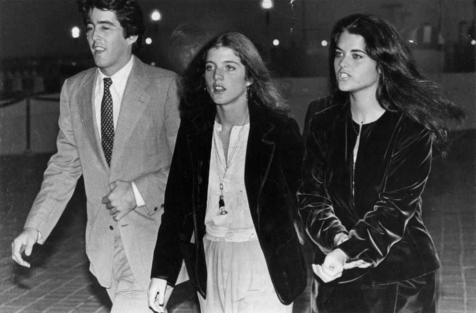 Christopher Lawford, Caroline Kennedy and Maria Shriver at John F. Kennedy Library in 1979