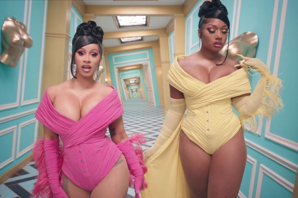 Cardi B and Megan Thee Stallion in the 'WAP' music video (Atlantic Records)