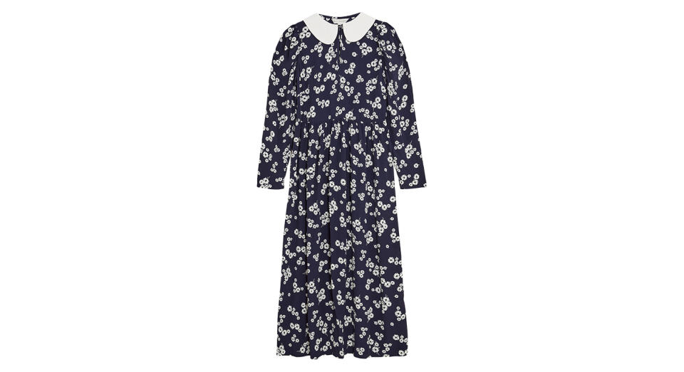 Floral Peter Pan Collar Midaxi Tea Dress