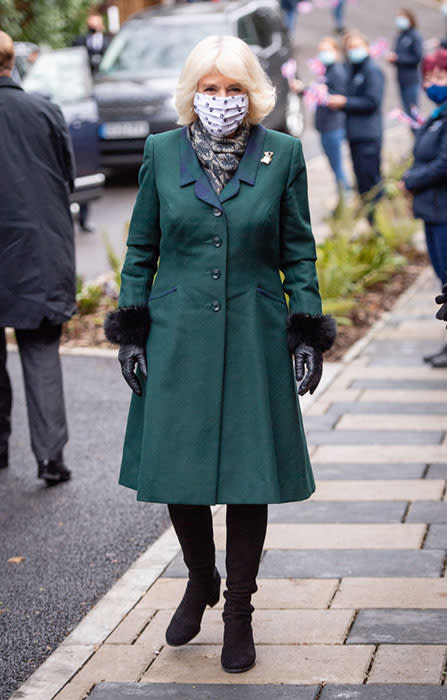 camilla-green-coat-battersea-visit