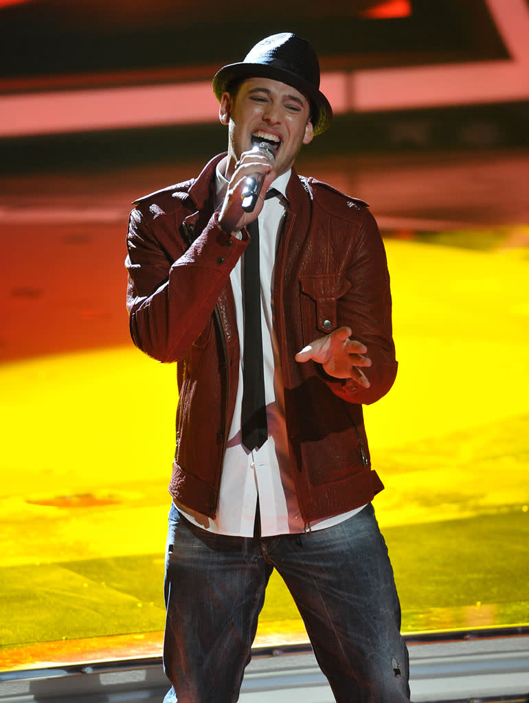 Matt Giraud performs "Stayin' Alive" by Bee Gees on "American Idol."