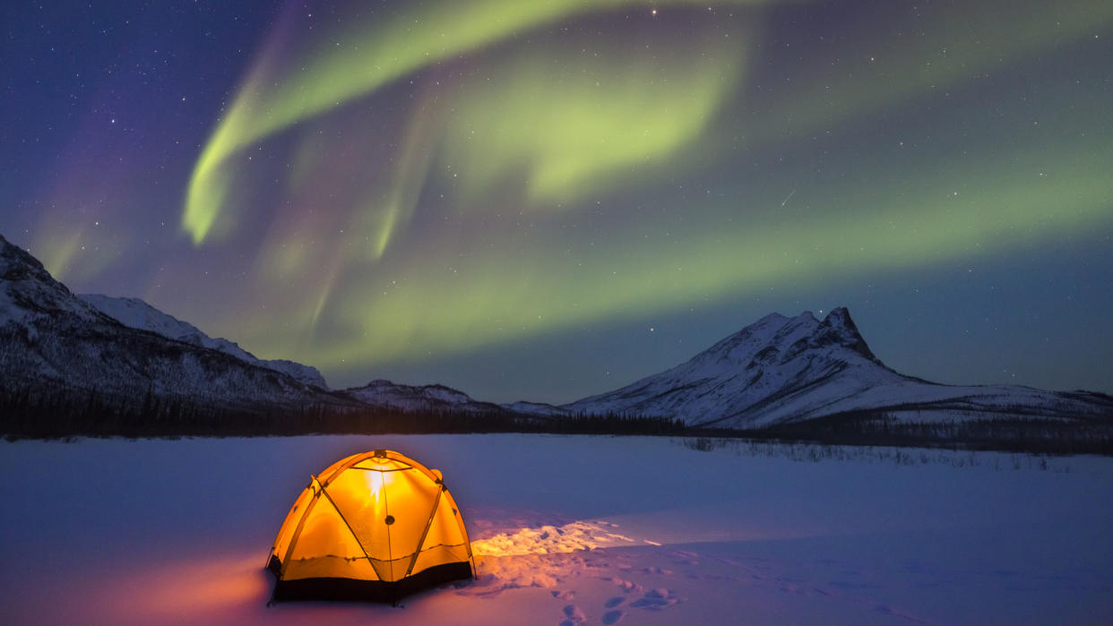  What is the Aurora Borealis: Alaskan wild camp. 