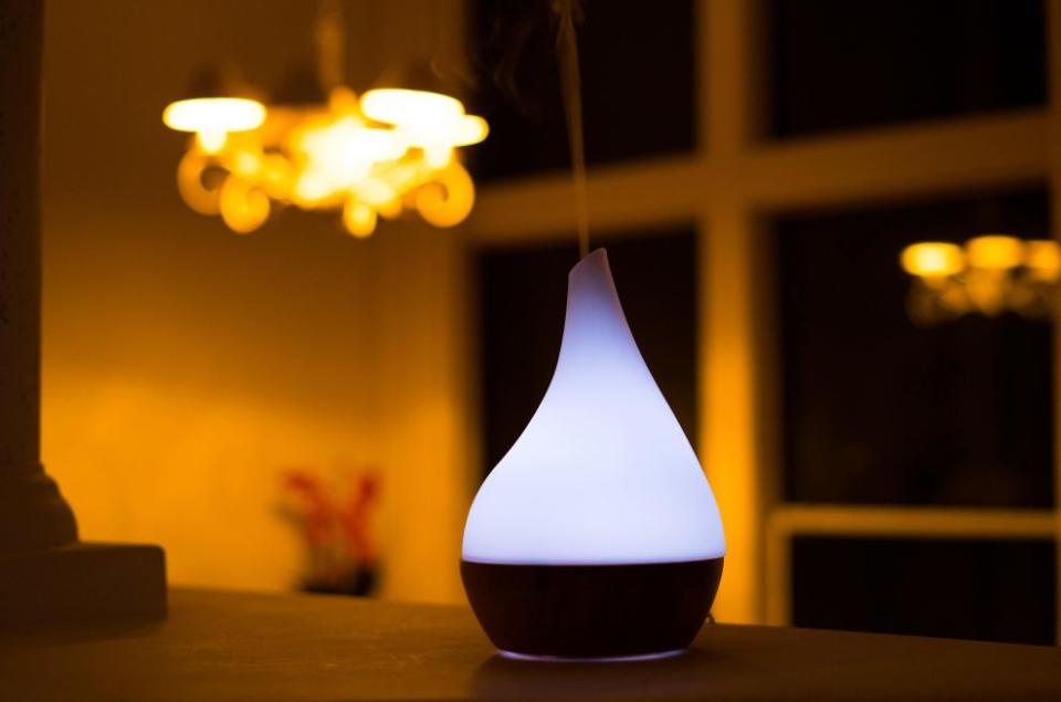 If <a href="https://www.huffpost.com/entry/best-cute-essential-oil-diffusers-2020_l_5f8f2ed2c5b62dbe71c6beea" target="_blank" rel="noopener noreferrer">you don't trust yourself with candles</a>, turn to a diffuser for sweet smells. This diffuser sends out a mist to purify and humidify your space with essential oils. It has a bamboo base and glass cover, along with color-changing LED lights. And now it's more than 40% off. <a href="https://fave.co/3mhlS8w" target="_blank" rel="noopener noreferrer">Originally $69, get it now for $40 at The Home Depot</a>.