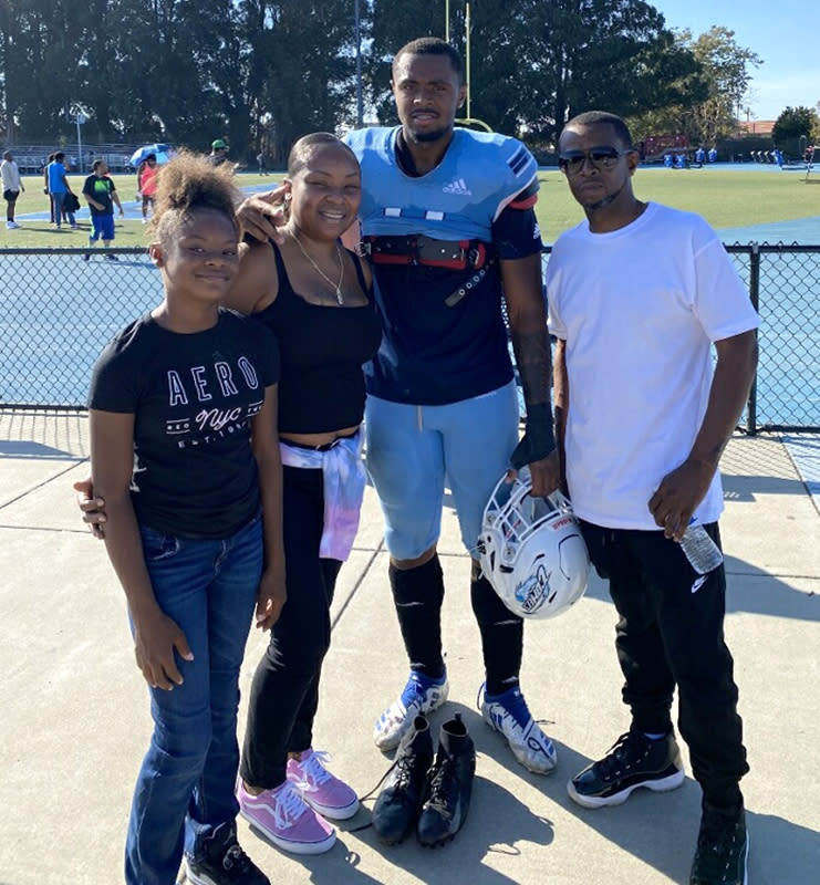 K'aun Green in his Contra Costa College football uniform. (Courtesy Adante Pointer)