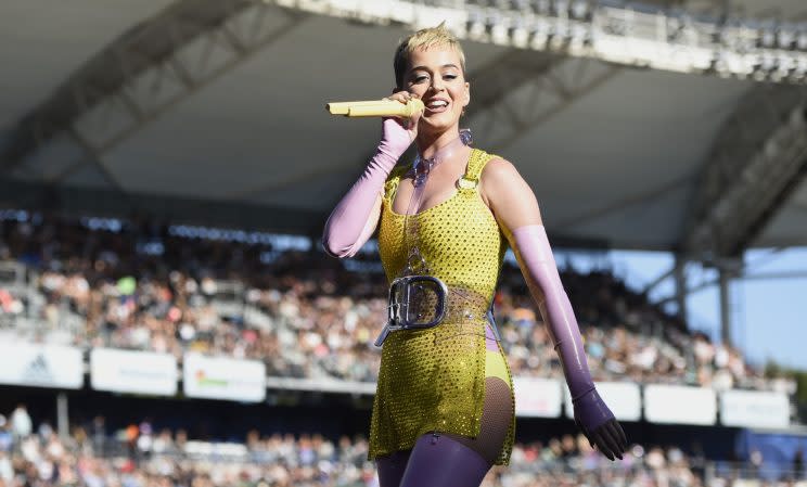 Katy Perry performs in the Wango Tango festival at StubHub Center on May 13