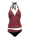 <b>Top heavy</b><br><br>Always go for a swimwear style which has a deep v neckline to reduce a top heavy silhouette.<br><br>Sainsbury’s TU zig zig tankini and belted brief, £15, available in store.