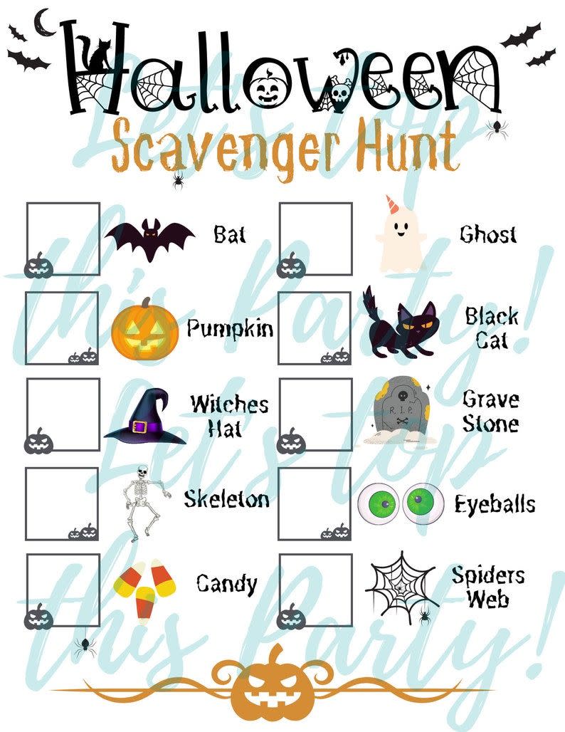 Halloween Scavenger Hunt