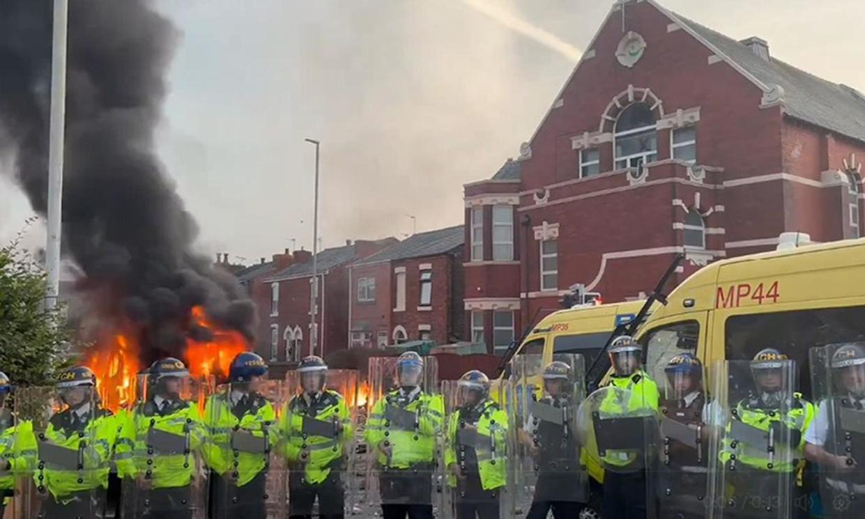 <span>Rioting broke out in Southport after three children were killed at a dance workshop on 29 July.</span><span>Photograph: Pat Hurst/PA</span>