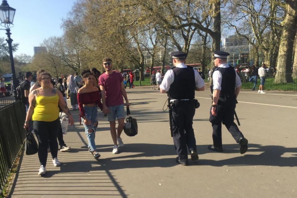 A large police presence was expected in Hyde Park