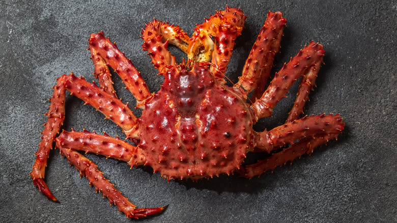 Spiky red king crab