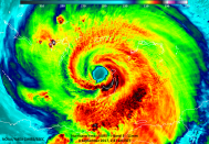 This Suomi NPP satellite infrared image was taken Sept. 9 at 2:39 a.m. EDT (0640 GMT). The well-defined eye of Irma is visible with convection around it, indicating an intense storm system. The strongest thunderstorms have the coldest cloud tops (black), which were as cold as -101 degrees Fahrenheit (-78 degrees Celsius).