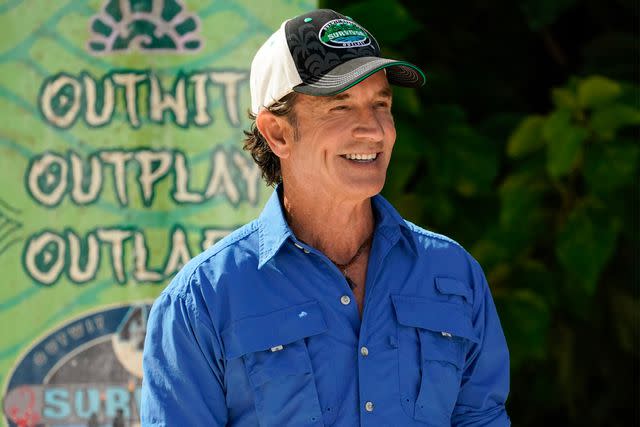 <p>Robert Voets/CBS</p> Jeff Probst on 'Survivor 46'