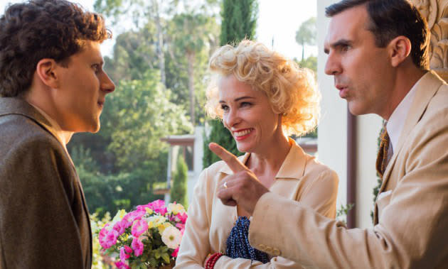 Jesse Eisenberg, Posey and Paul Schneider in 'Cafe Society'