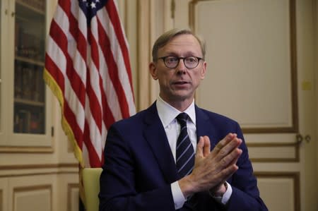 Brian Hook, US Special Representative for Iran, attends an interview with Reuters at the US Embassy in Paris