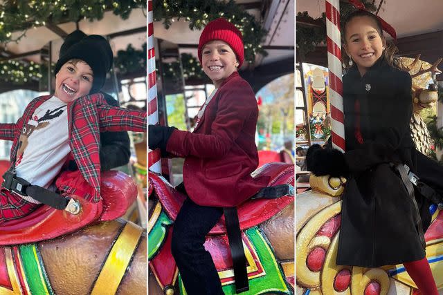 <p>Jessie James Decker/Instagram</p> Jessie James and Eric Decker's three kids enjoyed riding the float while their mom sang.