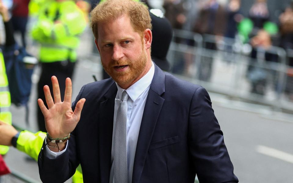 The Duke of Sussex outside the Rolls Building of the High Court in London - REUTERS/Hannah McKay