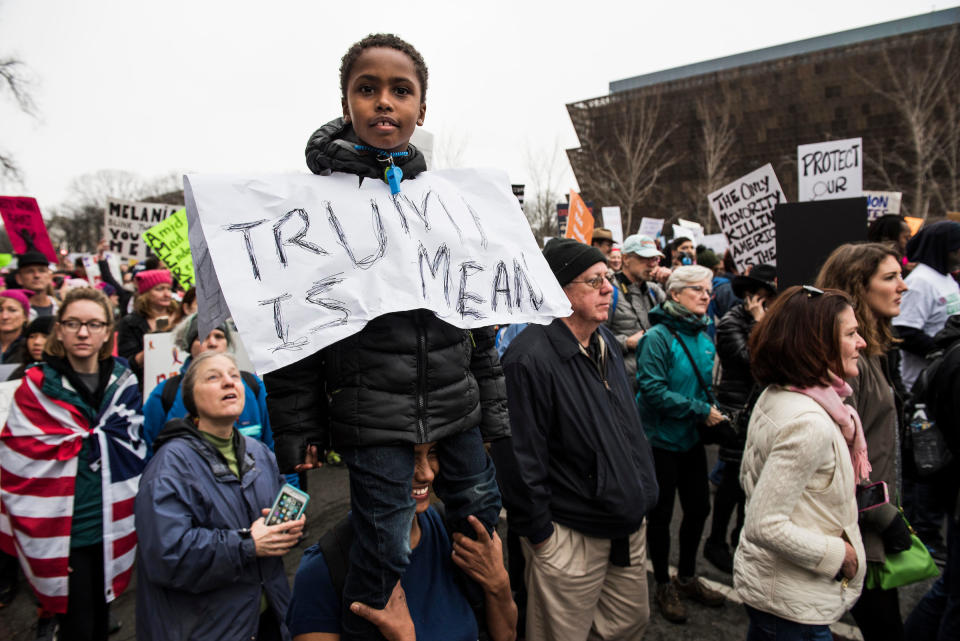 WASHINGTON, DC. - JAN. 21: Organizers put the Women's March on Washington in Washington D.C. on Saturday Jan. 21, 2017. (Photo by Damon Dahlen, Huffington Post)&nbsp;