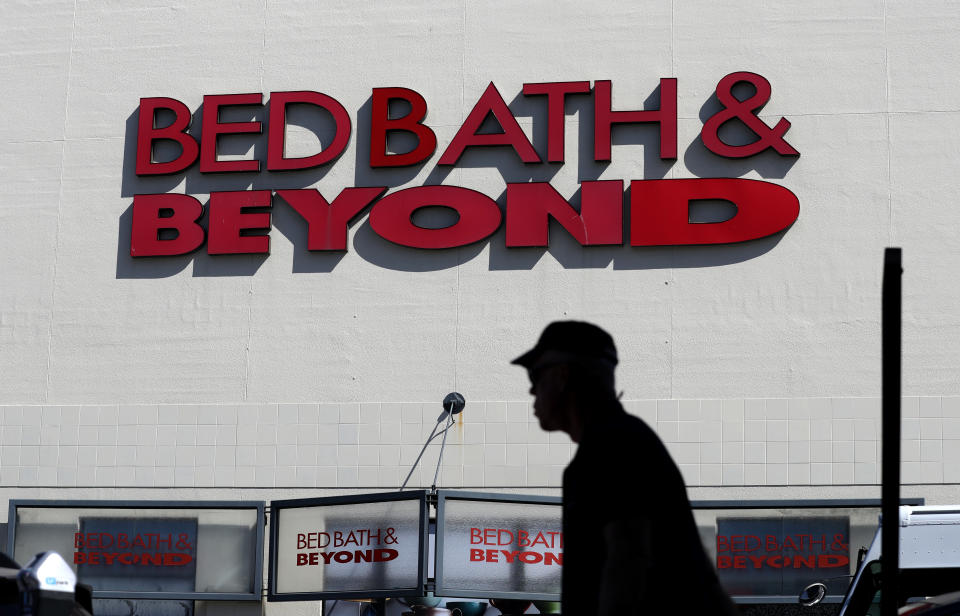 SAN FRANCISCO, CALIFORNIA - OCTOBER 03: A pedestrian walks by a Bed Bath and Beyond store on October 03, 2019 in San Francisco, California. New Jersey based home goods retailer Bed Bath and Beyond announced that it plans to close 60 of its stores in the fiscal year, 20 more than previously announced in April of this year. (Photo by Justin Sullivan/Getty Images)