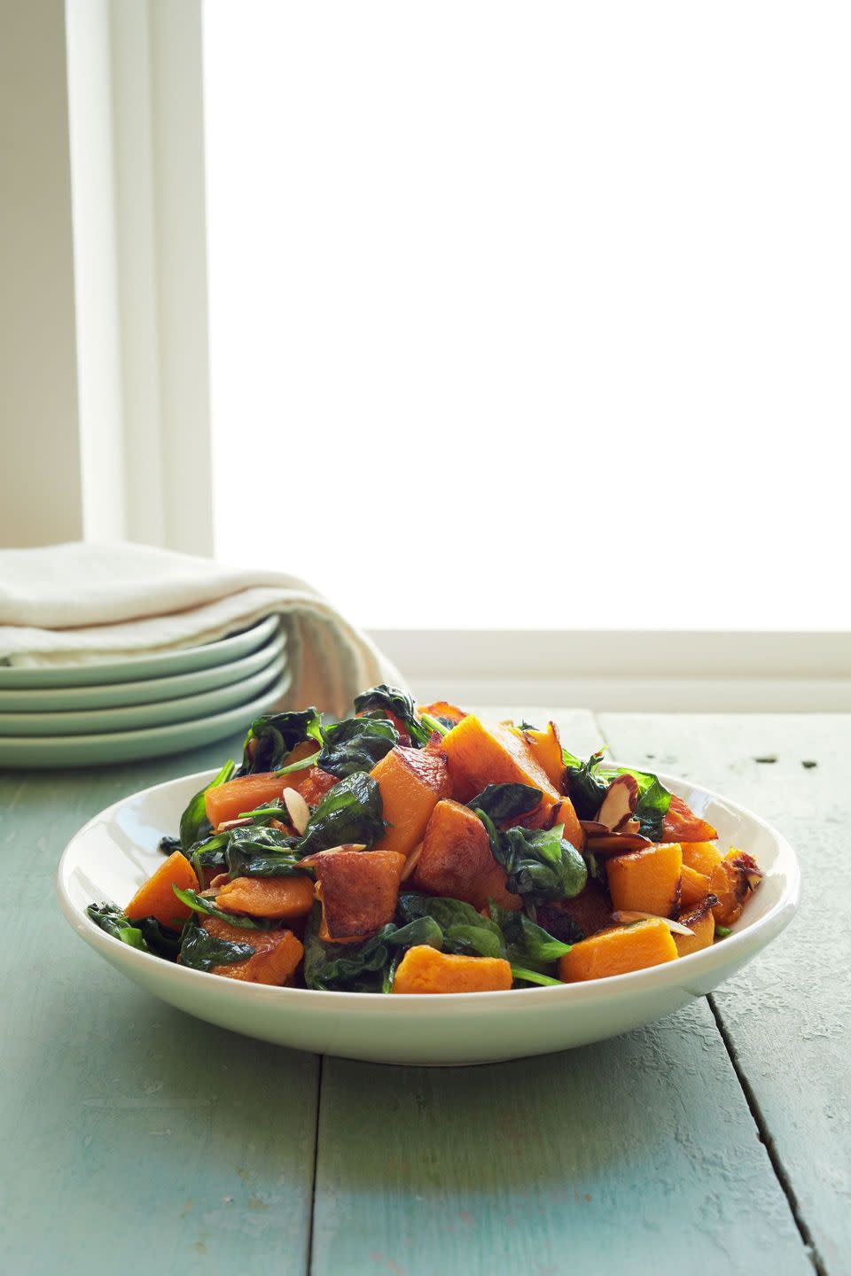 Roasted Butternut Squash and Spinach