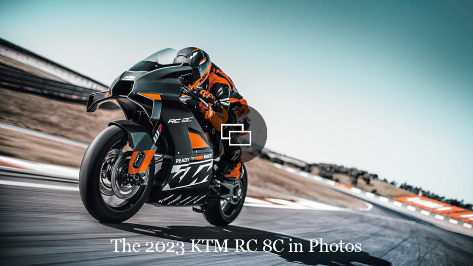 The 2023 KTM RC 8C motorcycle.