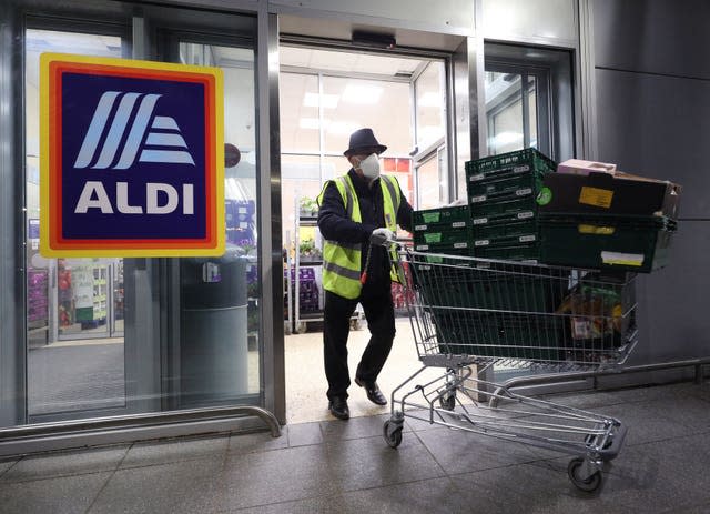 Aldi has been namedn the UK’s top in-store supermarket in the annual Which? survey (Yui Mok/PA)