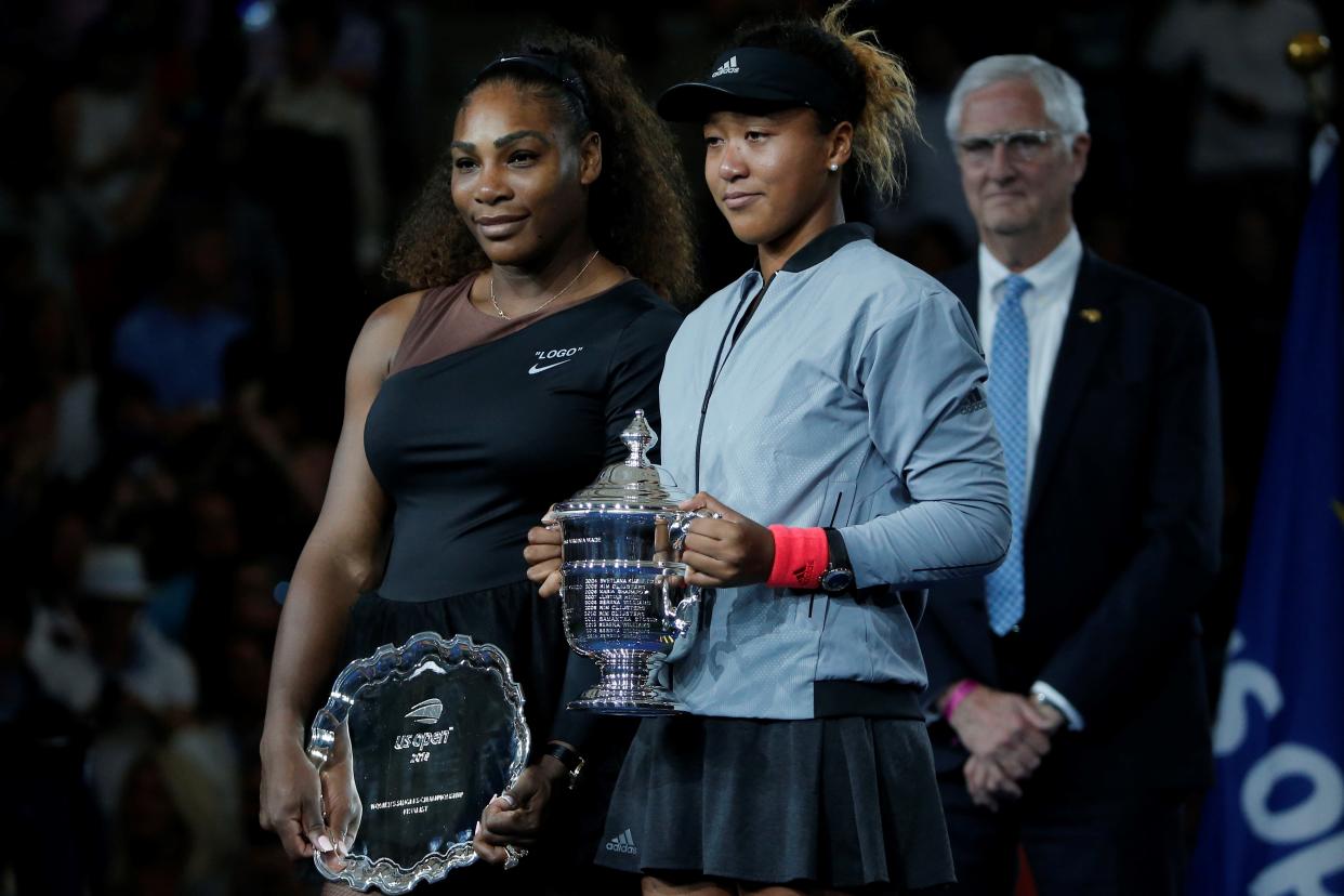 Tras el enfado de Serena Williams’ en las finales del U.S. Open, ella y la campeona Naomi Osaka han sido víctimas de una viñeta racista de un diario de Australia. (Foto de Mohammed Elshamy/Anadolu Agency/Getty Images)