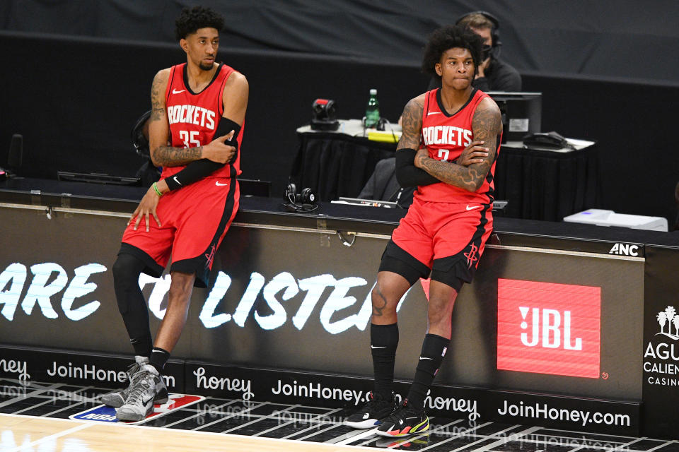 The Rockets have reportedly suspended Christian Wood and Kevin Porter Jr. for one game. (Brian Rothmuller/Icon Sportswire via Getty Images)