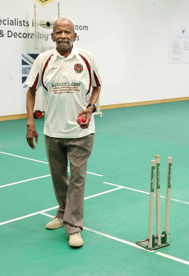 Alford Gardner at a celebration event at Headingley Cricket Ground in Leeds 