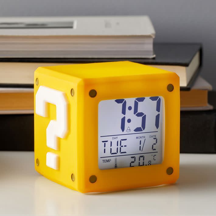 <p><a href="https://go.redirectingat.com?id=74968X1596630&url=https%3A%2F%2Fwww.pbteen.com%2Fproducts%2Fsuper-mario-light-up-alarm-clock%2F&sref=https%3A%2F%2Fwww.housebeautiful.com%2Fentertaining%2Fg42417153%2Feaster-basket-ideas-for-teens%2F" rel="nofollow noopener" target="_blank" data-ylk="slk:Shop Now;elm:context_link;itc:0;sec:content-canvas" class="link rapid-noclick-resp">Shop Now</a></p><p>Super Mario Question Mark Alarm Clock</p><p>pbteen.com</p><p>$49.00</p>