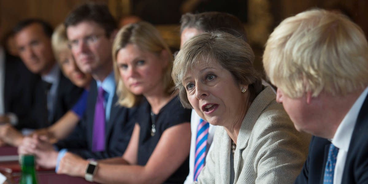 Theresa May holds a cabinet meeting at the Prime Minister's country retreat Chequers in Buckinghamshire to discuss department-by-department Brexit action plans, Britain August 31, 2016.