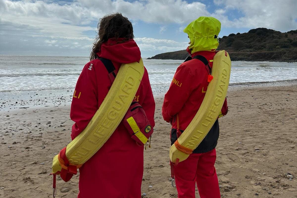 The RNLI's lifeguards have been out visiting schools across west Wales