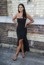 <p>Tahnee looked chic in a little black dress.</p>