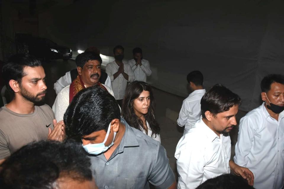 <div class="paragraphs"><p>Ekta Kapoor at her Ganesh Visarjan ceremony.</p></div>