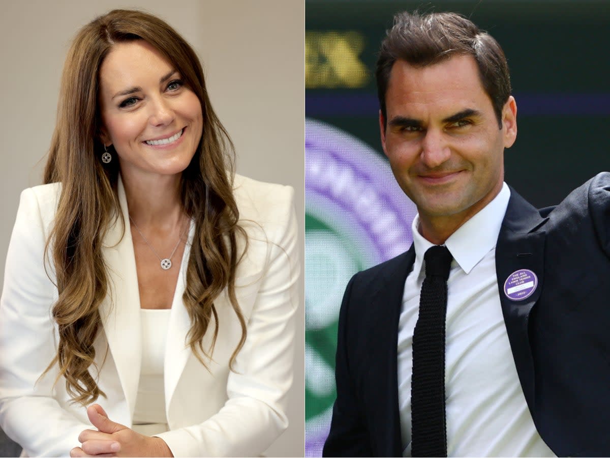 Kate Middleton and Roger Federer (Getty)