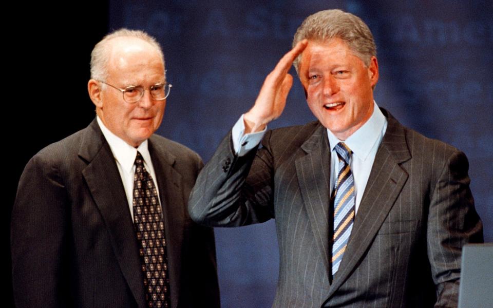 With President Bill Clinton in 2000 - David McNew/Getty Images