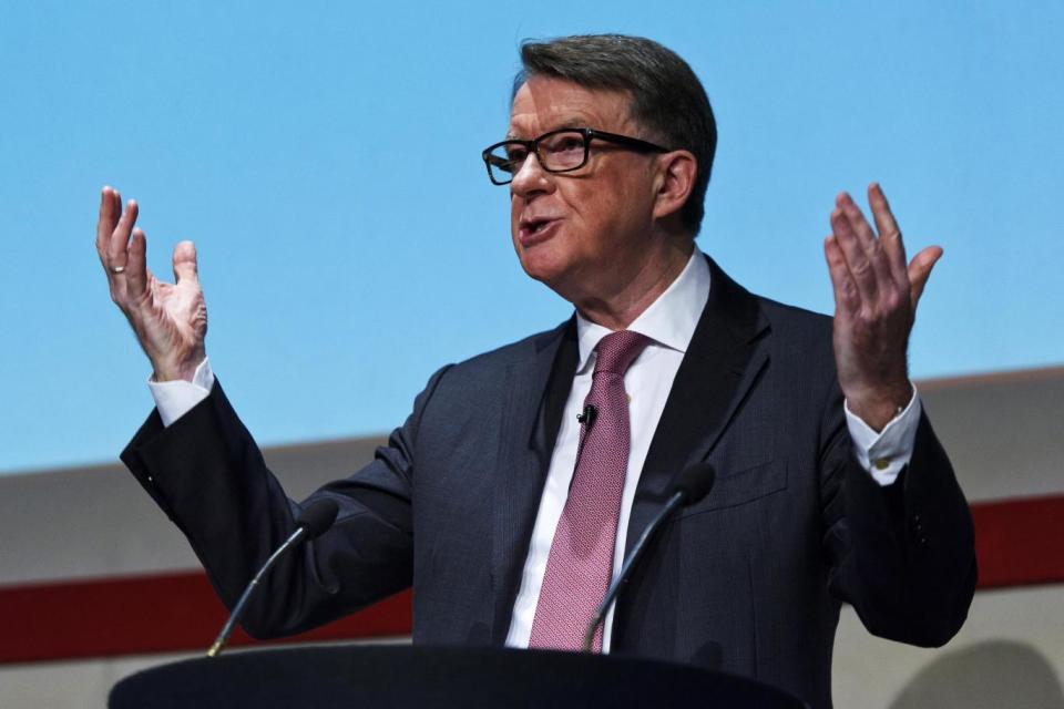 Lord Mandelson has said talks cannot be conducted with ‘threats and point-scoring’ Getty