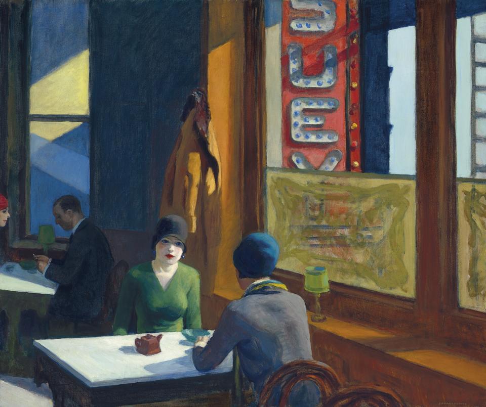 Chop Suey, 1929, by Edward Hopper, goes on the block at Christie’s auction house in New York on November 13 and is expected to fetch upwards of $70 million.