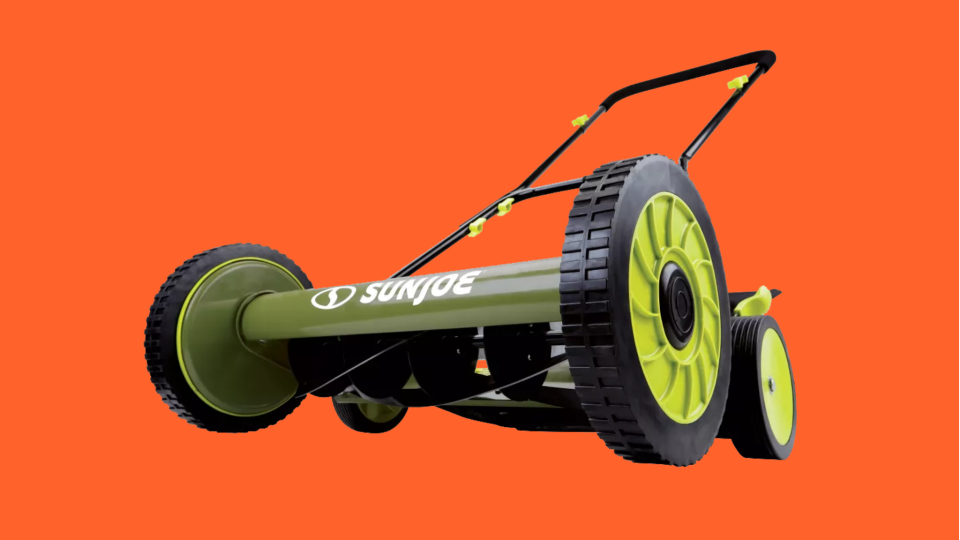 Get a great deal at Target on this affordable Sun Joe mower.