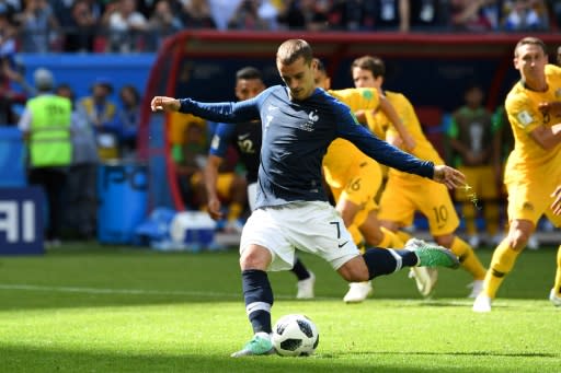 Griezmann scored the first penalty to be awarded by VAR in World Cup history against Australia